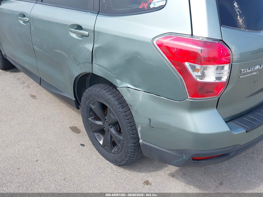 2016 Subaru Forester VIN JF2SJABC8GH537148 IAAI salvage auction — LEFT SIDE, Salvage (Indiana), sold $525 on 2026-07-24 (photo 6)