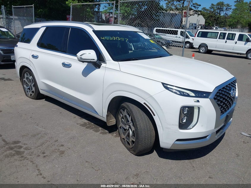 2021 Hyundai Palisade VIN KM8R7DHE4MU264259 IAAI salvage auction — LEFT SIDE, Mv-907A (New York), sold $125 on 2026-07-21 (photo 1)