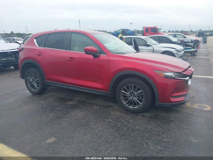 2020 Mazda Cx-5 VIN JM3KFACM8L0732805 IAAI salvage auction — LEFT FRONT, Salvage Title, sold $5,300 on 2026-07-12 (photo 1)