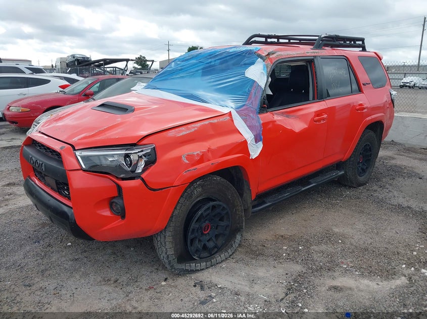2023 Toyota 4runner VIN JTELU5JR2P6109946 IAAI salvage auction — FRONT & REAR, Salvage (Oklahoma), sold $11,125 on 2026-07-14 (photo 2)