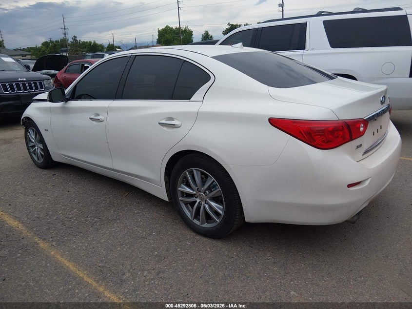 2016 Infiniti Q50 VIN JN1EV7AR8GM341522 IAAI salvage auction — FRONT END, Clear (Wyoming), sold $1,350 on 2026-09-02 (photo 3)