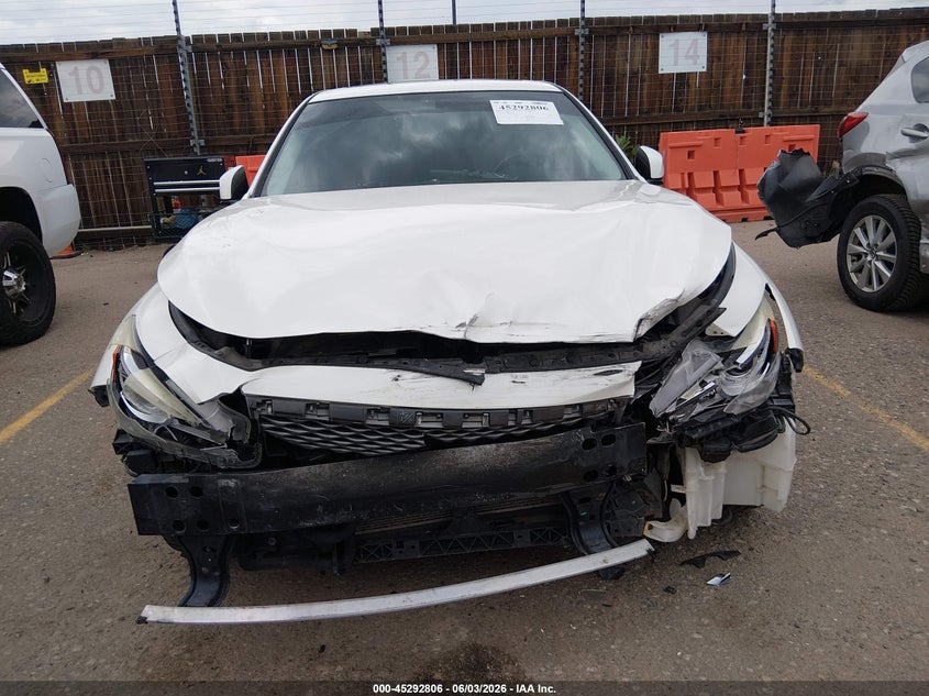 2016 Infiniti Q50 VIN JN1EV7AR8GM341522 IAAI salvage auction — FRONT END, Clear (Wyoming), sold $1,350 on 2026-09-02 (photo 6)
