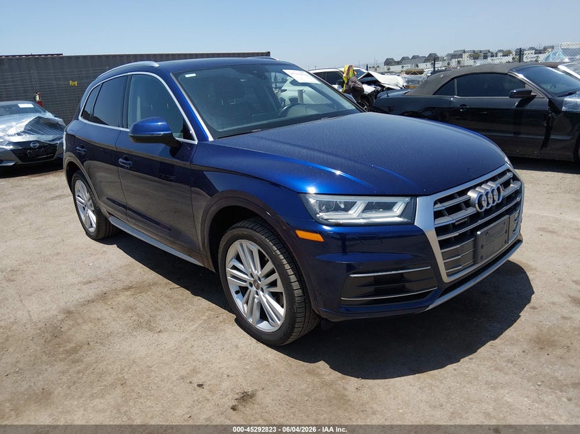 2018 Audi Q5 VIN WA1BNAFY5J2113150 IAAI salvage auction — LEFT REAR, Salvage (California), sold $4,050 on 2026-07-29 (photo 1)