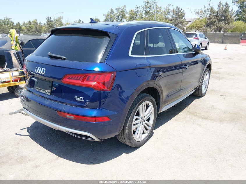 2018 Audi Q5 VIN WA1BNAFY5J2113150 IAAI salvage auction — LEFT REAR, Salvage (California), sold $4,050 on 2026-07-29 (photo 4)