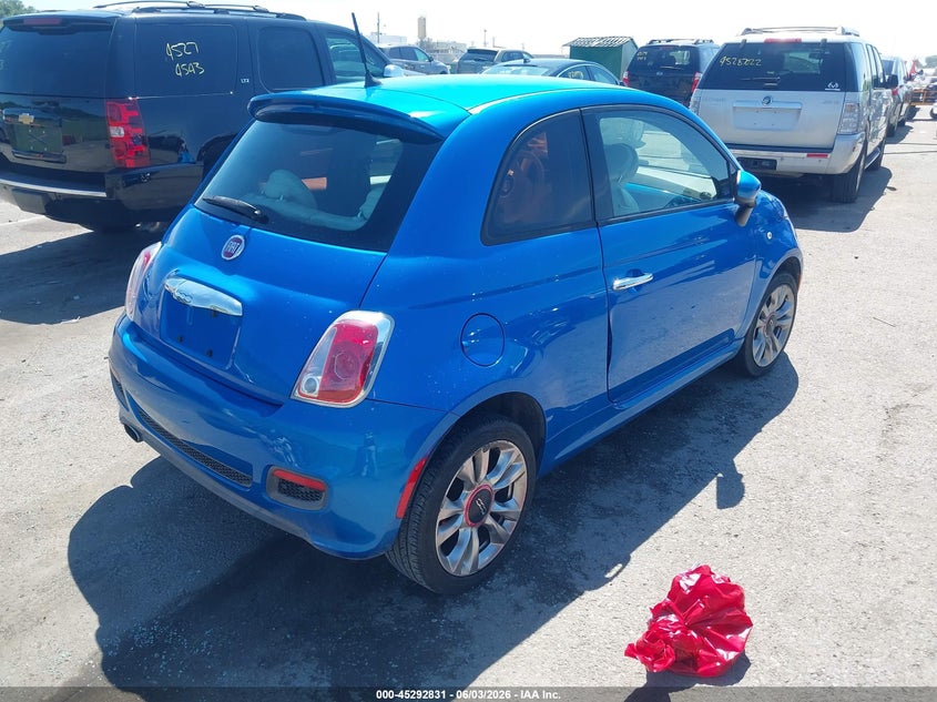2015 Fiat 500 VIN 3C3CFFBRXFT696246 IAAI salvage auction — SIDE, Wait Title, sold $850 on 2026-10-06 (photo 4)