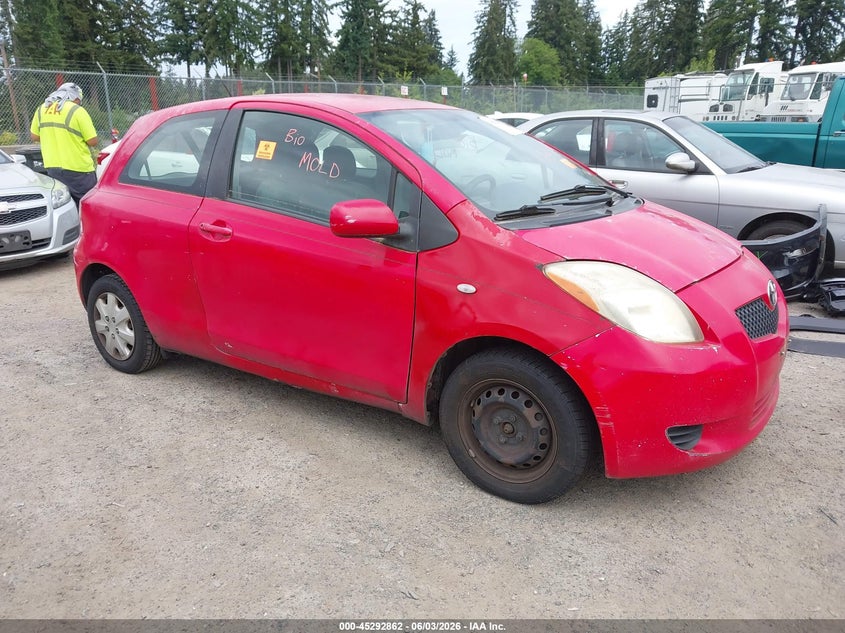 2007 Toyota Yaris VIN JTDJT923175102380 IAAI salvage auction — LEFT FRONT, Rebuilt-Non-Public (Washington), sold $425 on 2026-07-08 (photo 1)