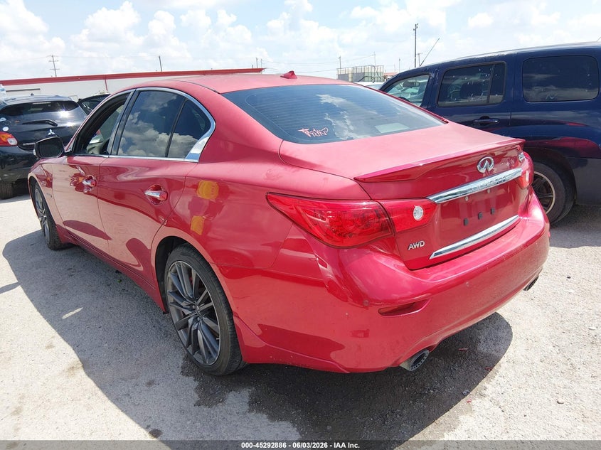 2017 Infiniti Q50 VIN JN1FV7ARXHM872212 IAAI salvage auction — NORMAL WEAR, Original (Texas), sold $2,025 on 2026-07-13 (photo 3)