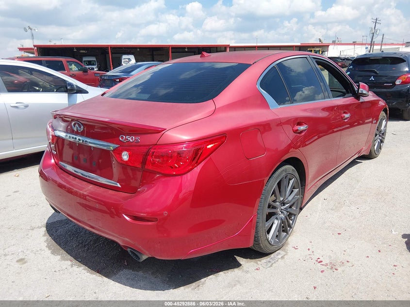 2017 Infiniti Q50 VIN JN1FV7ARXHM872212 IAAI salvage auction — NORMAL WEAR, Original (Texas), sold $2,025 on 2026-07-13 (photo 4)