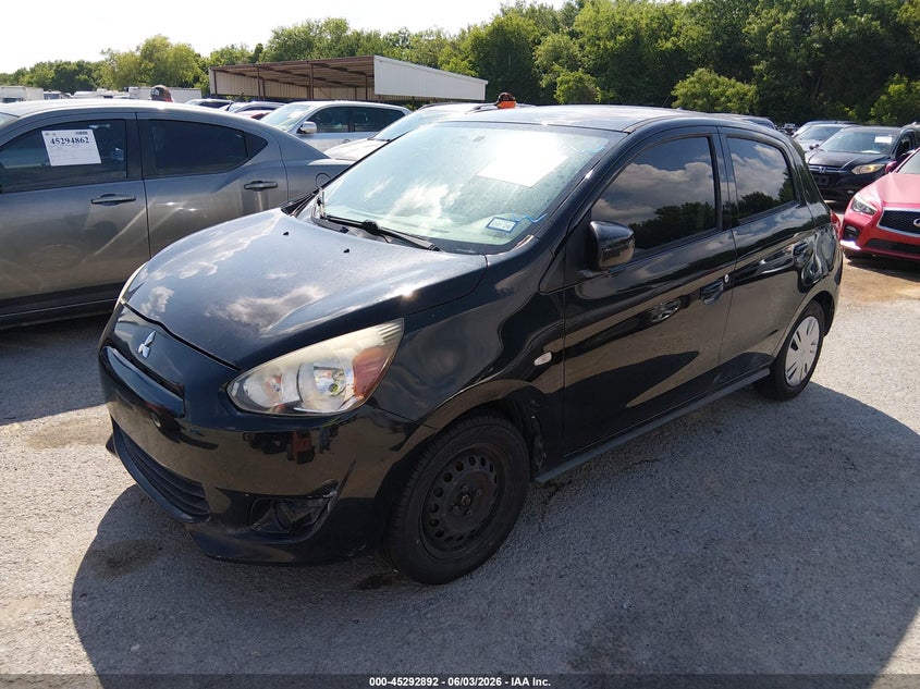 2015 Mitsubishi Mirage VIN ML32A3HJ2FH052053 IAAI salvage auction — NORMAL WEAR, Original (Texas), sold $500 on 2026-07-06 (photo 2)