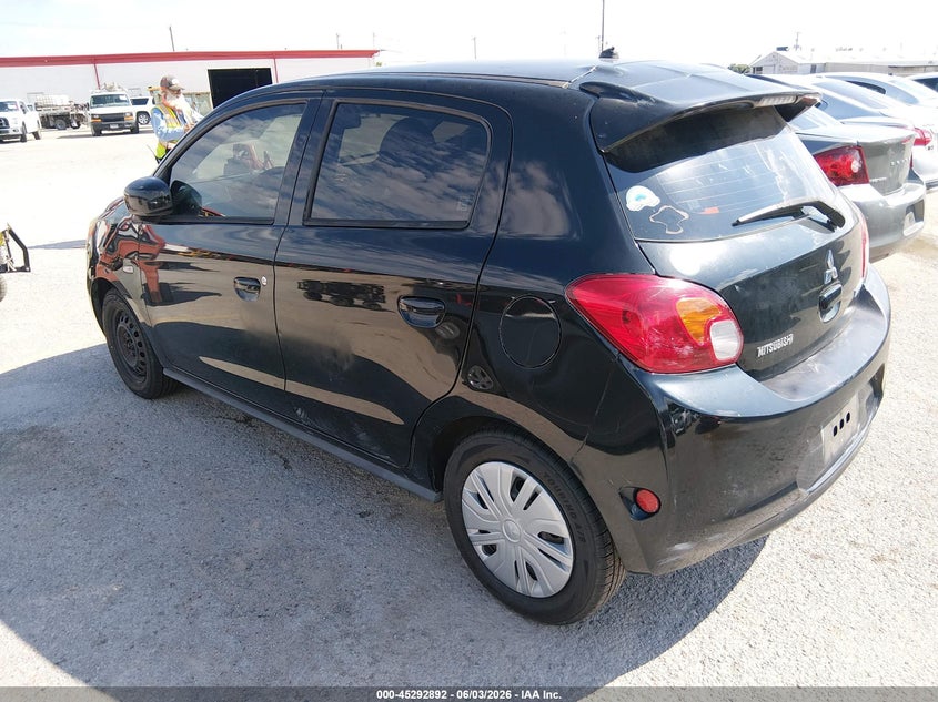 2015 Mitsubishi Mirage VIN ML32A3HJ2FH052053 IAAI salvage auction — NORMAL WEAR, Original (Texas), sold $500 on 2026-07-06 (photo 3)