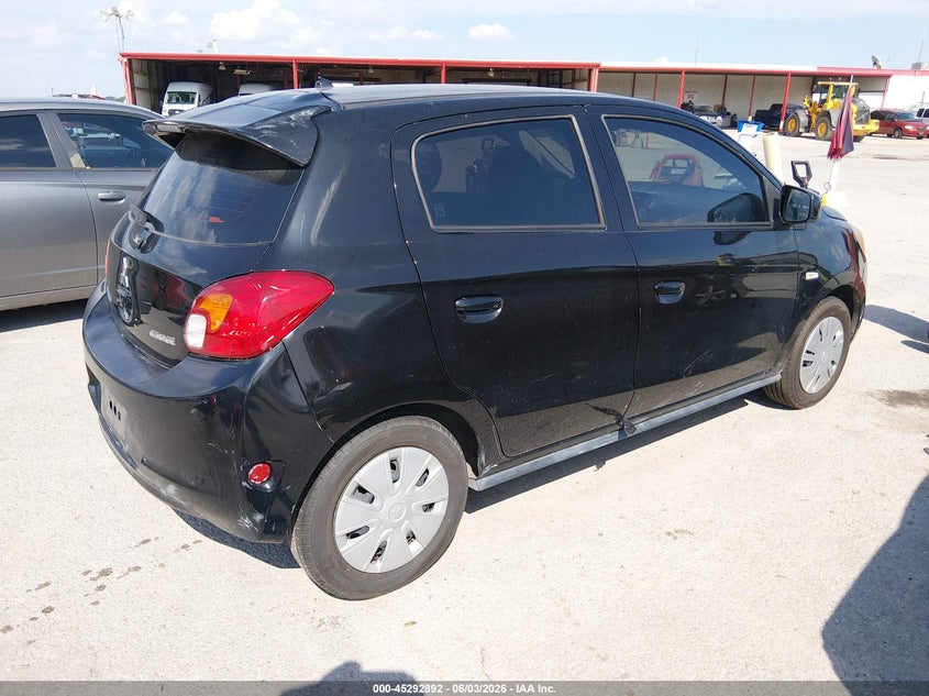 2015 Mitsubishi Mirage VIN ML32A3HJ2FH052053 IAAI salvage auction — NORMAL WEAR, Original (Texas), sold $500 on 2026-07-06 (photo 4)