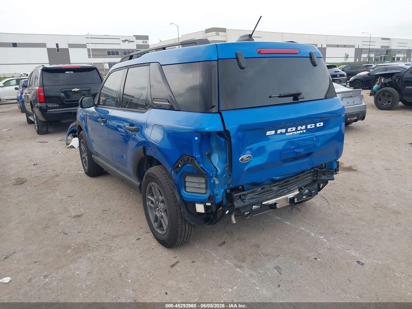2025 Ford Bronco sport VIN 3FMCR9BN0SRF01176 IAAI salvage auction — REAR END, Original (Texas), sold $10,200 on 2026-07-31 (photo 3)