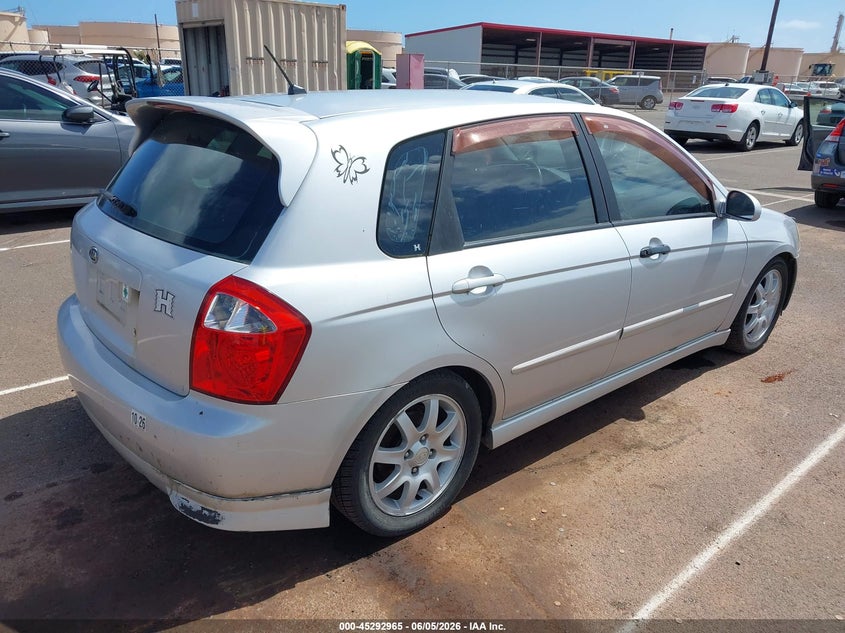 2006 Kia Spectra VIN KNAFE161765364121 IAAI salvage auction — NORMAL WEAR, Clear (Hawaii), sold $100 on 2026-07-28 (photo 4)
