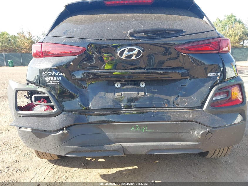 2018 Hyundai Kona VIN KM8K2CAAXJU082658 IAAI salvage auction — REAR END, Salvage Title, sold $2,450 on 2026-07-21 (photo 6)