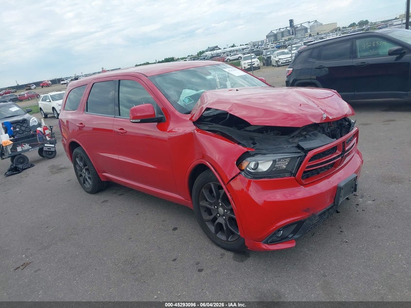 2017 Dodge Durango VIN 1C4SDJCT6HC660045 IAAI salvage auction — FRONT END, Salvage Title, sold $25 on 2026-07-27 (photo 1)