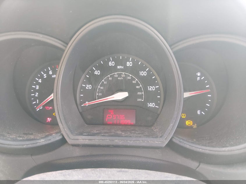 2013 Kia Rio VIN KNADM4A33D6291440 IAAI salvage auction — LEFT FRONT, Salvage Title, sold $200 on 2026-07-22 (photo 7)