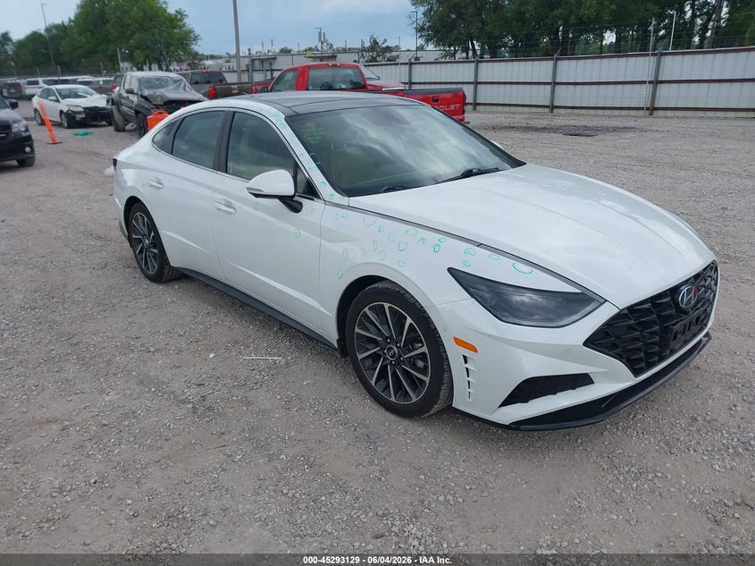 2021 Hyundai Sonata VIN 5NPEH4J29MH125951 IAAI salvage auction — HAIL, Salvage Title, sold $8,400 on 2026-07-06 (photo 1)