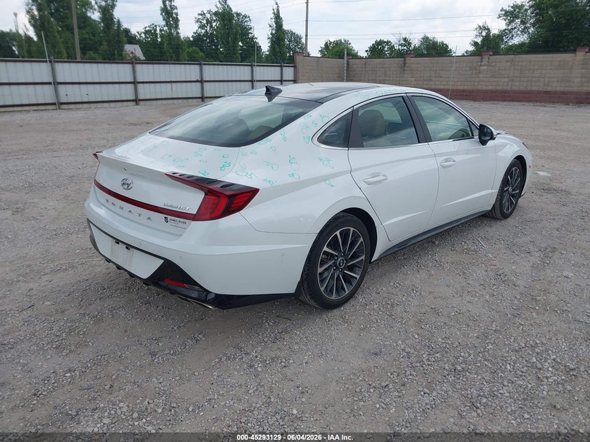 2021 Hyundai Sonata VIN 5NPEH4J29MH125951 IAAI salvage auction — HAIL, Salvage Title, sold $8,400 on 2026-07-06 (photo 4)