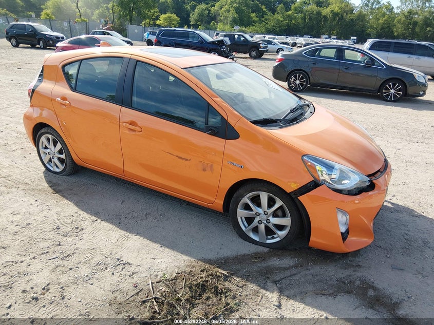 2015 Toyota Prius c VIN JTDKDTB3XF1104245 IAAI salvage auction — FRONT END, Salvage Title, sold $2,625 on 2026-07-28 (photo 1)