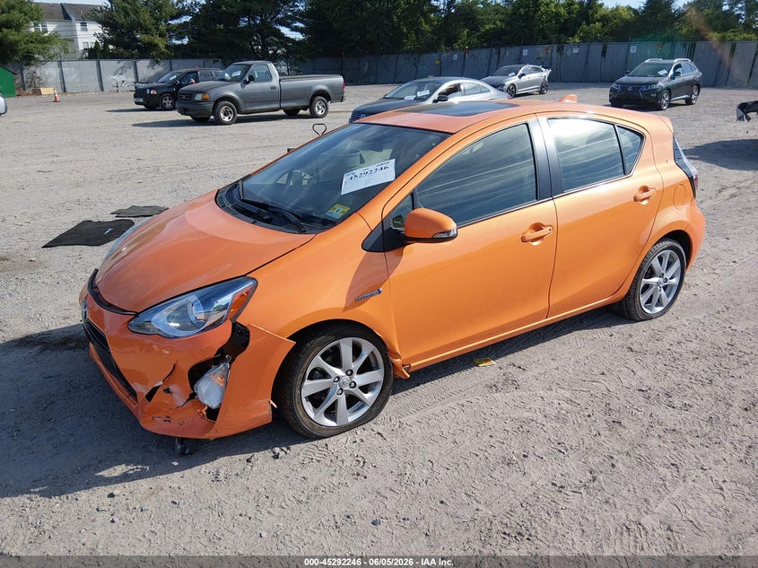2015 Toyota Prius c VIN JTDKDTB3XF1104245 IAAI salvage auction — FRONT END, Salvage Title, sold $2,625 on 2026-07-28 (photo 2)