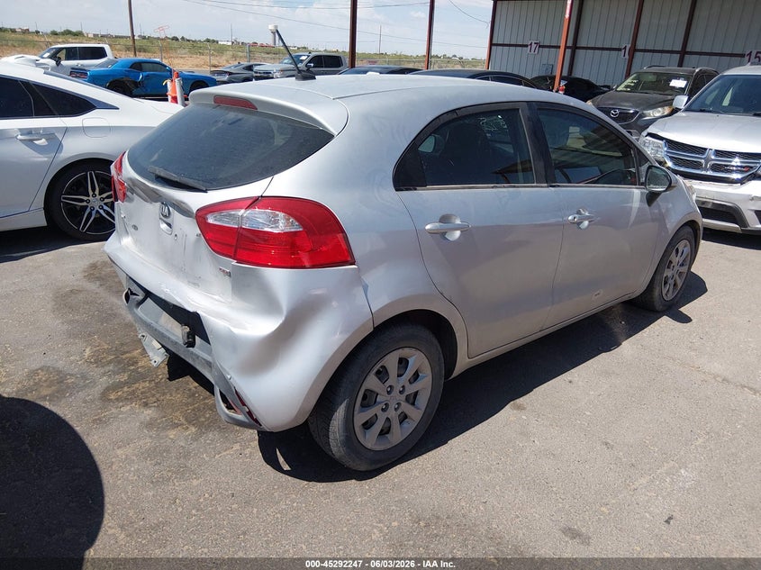 2014 Kia Rio VIN KNADM5A31E6354297 IAAI salvage auction — REAR END, Salvage Title, sold $725 on 2026-07-29 (photo 4)