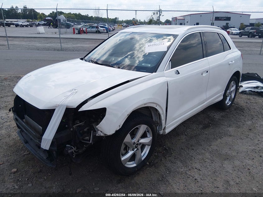 2021 Audi Q3 VIN WA1AUCF37M1064350 IAAI salvage auction — FRONT END, Salvage (South Carolina), sold $5,500 on 2026-07-29 (photo 2)