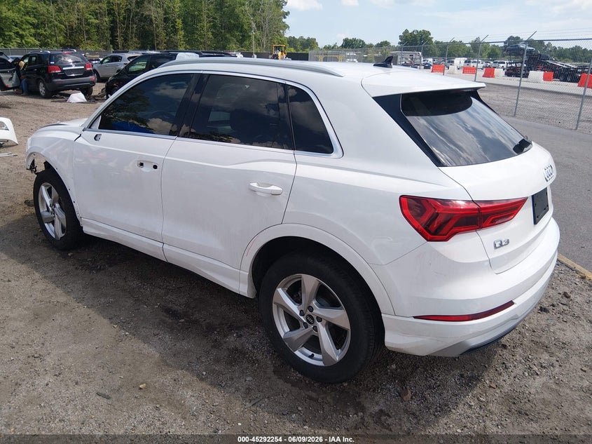 2021 Audi Q3 VIN WA1AUCF37M1064350 IAAI salvage auction — FRONT END, Salvage (South Carolina), sold $5,500 on 2026-07-29 (photo 3)