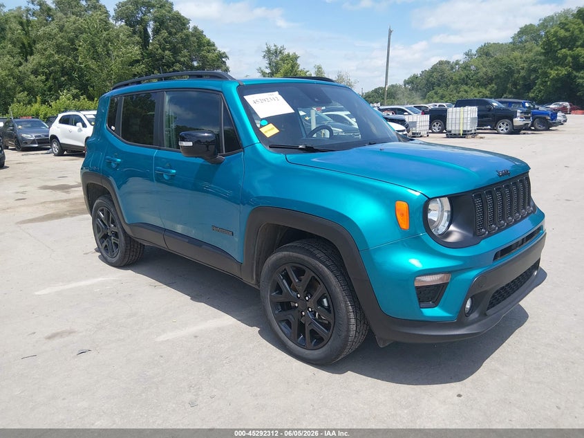 2022 Jeep Renegade VIN ZACNJDE11NPP00541 IAAI salvage auction — HAIL, Salvage (Kansas), sold $475 on 2026-07-29 (photo 1)
