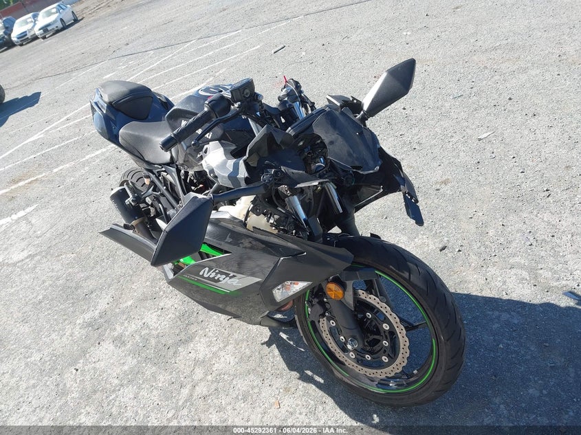 2023 Kawasaki Ex VIN JKAEXKH10PDAN4215 IAAI salvage auction — FRONT END, Salvage Title, sold $675 on 2026-07-08 (photo 1)