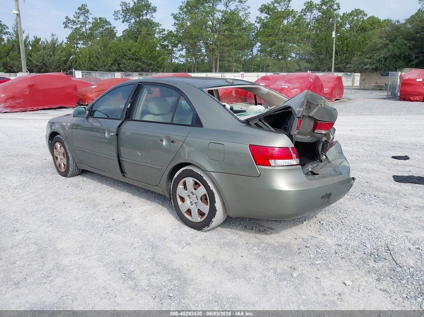 2007 Hyundai Sonata VIN 5NPET46C57H256816 IAAI salvage auction — REAR END, Rebuildable (Florida), sold $475 on 2026-07-16 (photo 3)