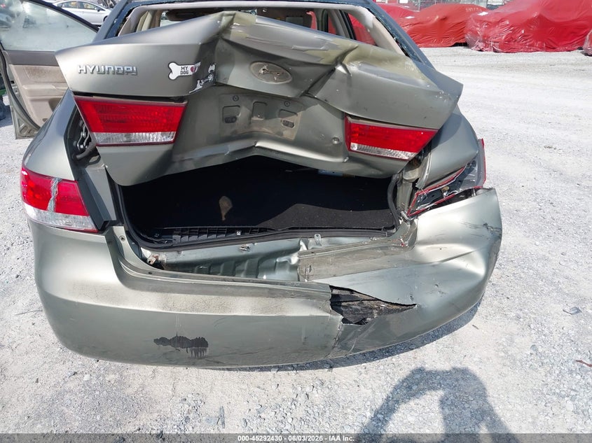 2007 Hyundai Sonata VIN 5NPET46C57H256816 IAAI salvage auction — REAR END, Rebuildable (Florida), sold $475 on 2026-07-16 (photo 6)