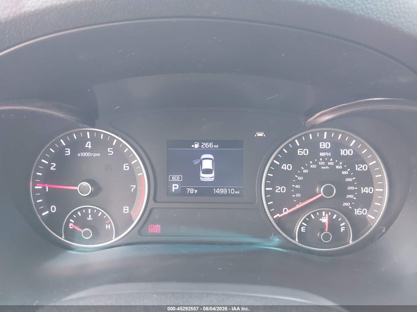 2019 Kia Optima VIN 5XXGT4L3XKG326666 IAAI salvage auction — RIGHT FRONT, Clear (Oklahoma), sold $1,150 on 2026-07-22 (photo 7)