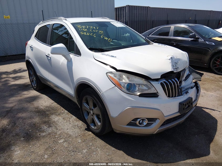 2013 Buick Encore VIN KL4CJBSB6DB120698 IAAI salvage auction — FRONT & REAR, Salvage Title, sold $475 on 2026-07-06 (photo 1)