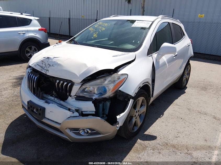 2013 Buick Encore VIN KL4CJBSB6DB120698 IAAI salvage auction — FRONT & REAR, Salvage Title, sold $475 on 2026-07-06 (photo 2)