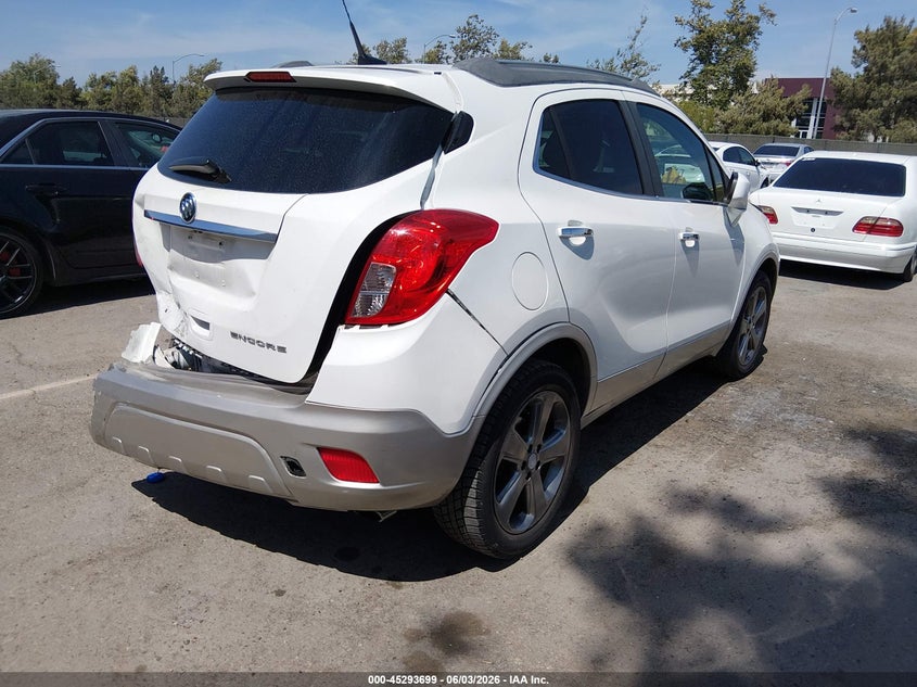 2013 Buick Encore VIN KL4CJBSB6DB120698 IAAI salvage auction — FRONT & REAR, Salvage Title, sold $475 on 2026-07-06 (photo 4)