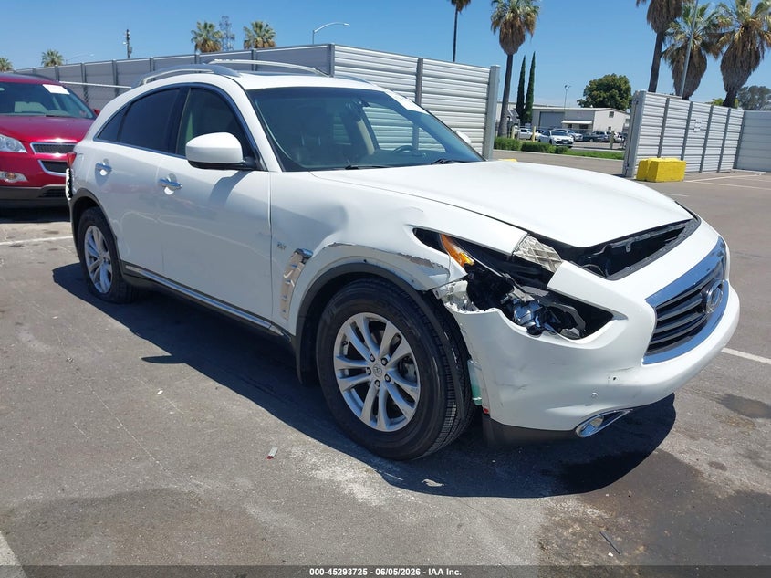 2014 Infiniti Qx70 VIN JN8CS1MW5EM410678 IAAI salvage auction — RIGHT FRONT, Salvage Title, sold $975 on 2026-07-21 (photo 1)