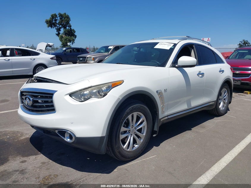 2014 Infiniti Qx70 VIN JN8CS1MW5EM410678 IAAI salvage auction — RIGHT FRONT, Salvage Title, sold $975 on 2026-07-21 (photo 2)