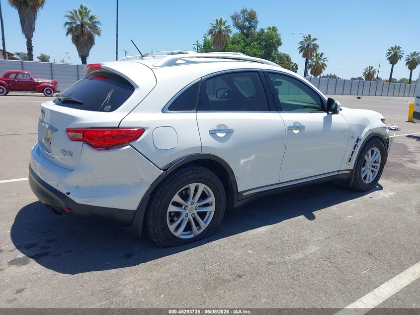 2014 Infiniti Qx70 VIN JN8CS1MW5EM410678 IAAI salvage auction — RIGHT FRONT, Salvage Title, sold $975 on 2026-07-21 (photo 4)