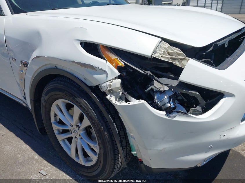 2014 Infiniti Qx70 VIN JN8CS1MW5EM410678 IAAI salvage auction — RIGHT FRONT, Salvage Title, sold $975 on 2026-07-21 (photo 6)