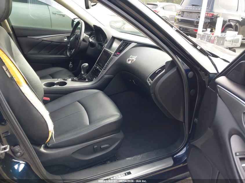 2015 Infiniti Q50 VIN JN1BV7AP5FM354695 IAAI salvage auction — LEFT FRONT, Salvage Title, sold $1,050 on 2026-07-13 (photo 5)