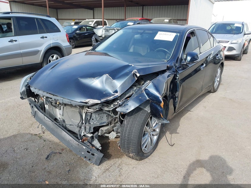 2015 Infiniti Q50 VIN JN1BV7AP5FM354695 IAAI salvage auction — LEFT FRONT, Salvage Title, sold $1,050 on 2026-07-13 (photo 6)