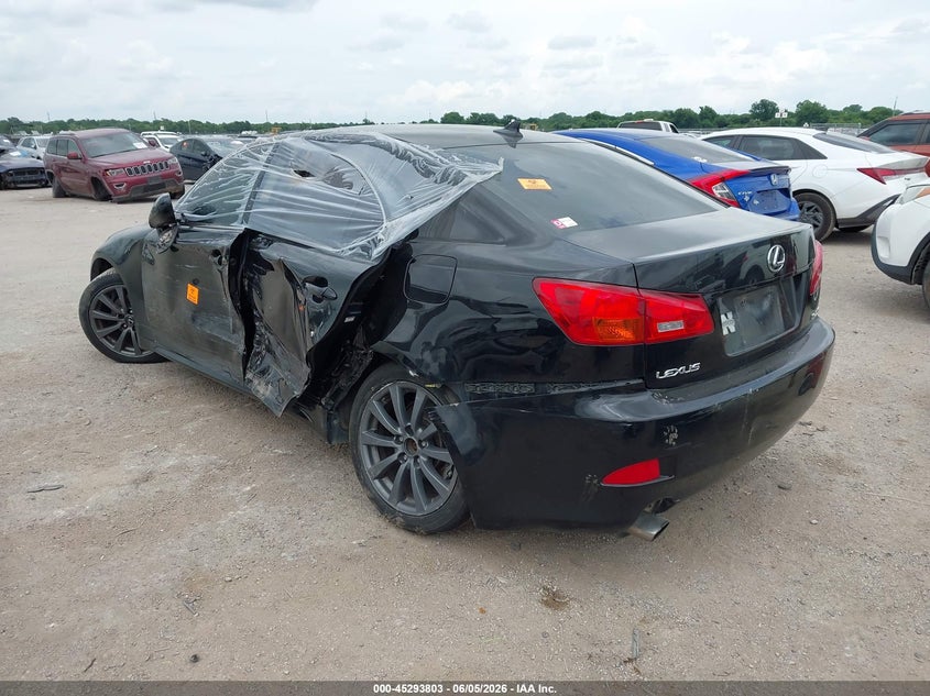 2008 Lexus Is VIN JTHBK262185079375 IAAI salvage auction — BIOHAZARD/CHEMICAL, Salvage (Texas), sold $100 on 2026-07-07 (photo 3)