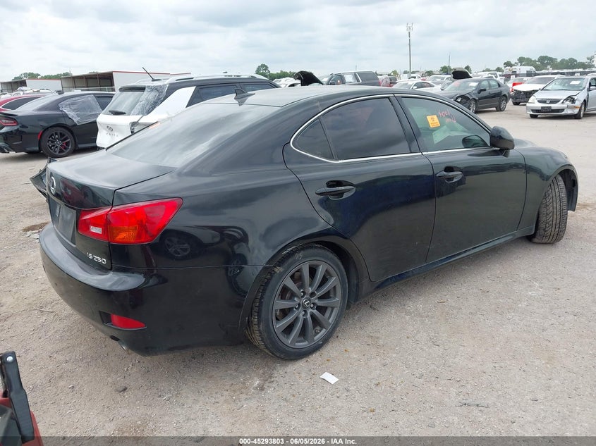 2008 Lexus Is VIN JTHBK262185079375 IAAI salvage auction — BIOHAZARD/CHEMICAL, Salvage (Texas), sold $100 on 2026-07-07 (photo 4)