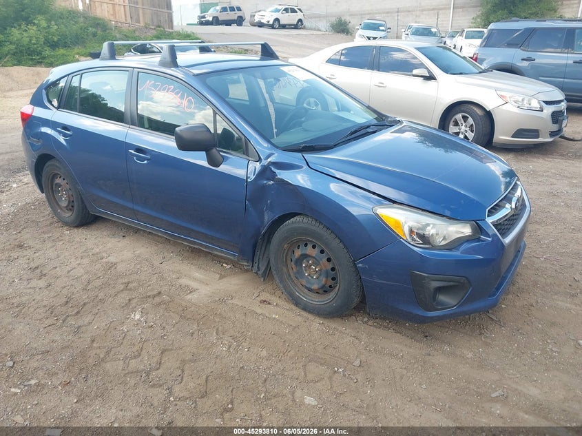 2012 Subaru Impreza VIN JF1GPAA61CG206268 IAAI salvage auction — SIDE, Salvage (Minnesota), sold $800 on 2026-08-30 (photo 1)