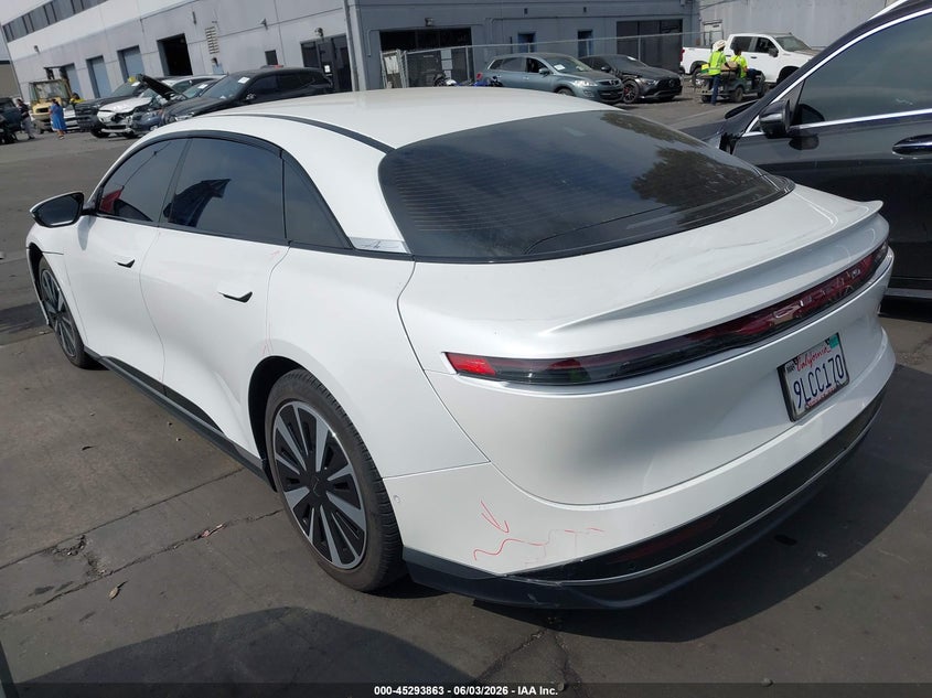 2023 Lucid Air VIN 50EA1PFA7PA007179 IAAI salvage auction — RIGHT SIDE, Salvage Title, sold $15,750 on 2026-07-15 (photo 3)