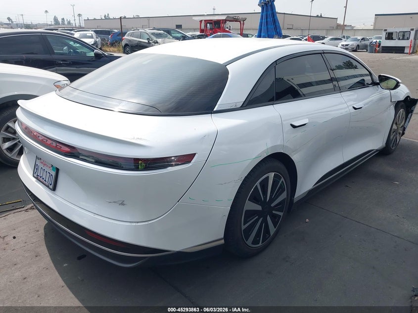 2023 Lucid Air VIN 50EA1PFA7PA007179 IAAI salvage auction — RIGHT SIDE, Salvage Title, sold $15,750 on 2026-07-15 (photo 4)