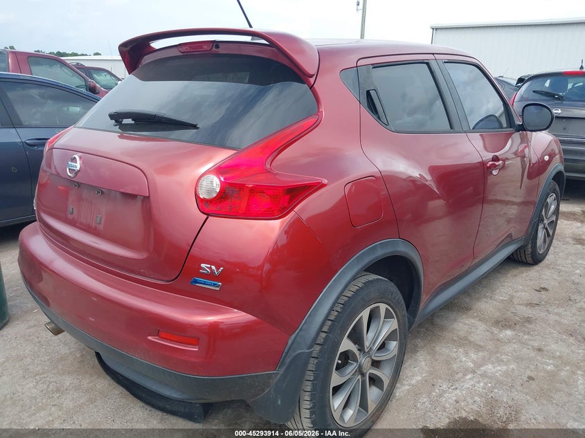 2014 Nissan Juke VIN JN8AF5MR8ET452491 IAAI salvage auction — HAIL, Salvage Title, sold $2,475 on 2026-07-22 (photo 4)