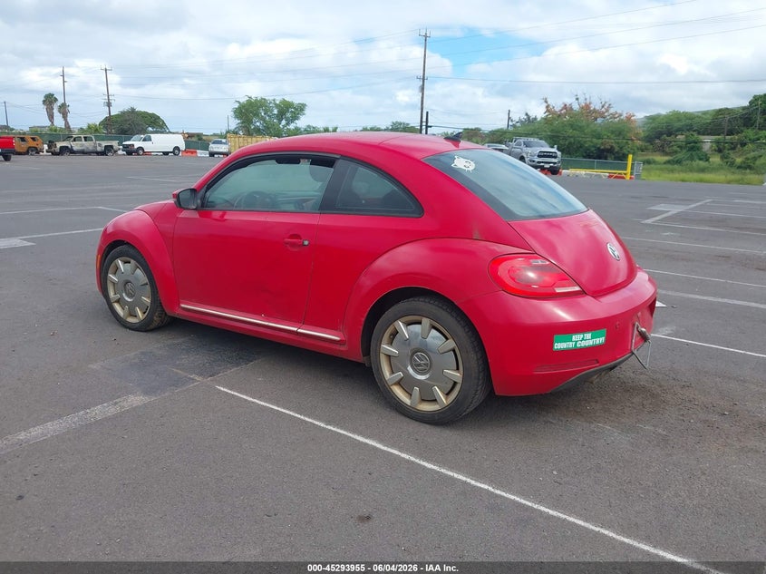 2012 Volkswagen Beetle VIN 3VWJP7ATXCM645920 IAAI salvage auction — NORMAL WEAR, Clear (Hawaii), sold $100 on 2026-07-21 (photo 3)