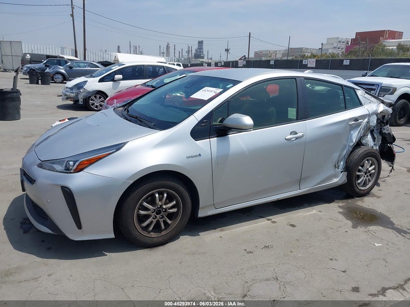 2020 Toyota Prius VIN JTDKARFU3L3120060 IAAI salvage auction — LEFT REAR, Salvage Title, sold $3,550 on 2026-07-15 (photo 2)