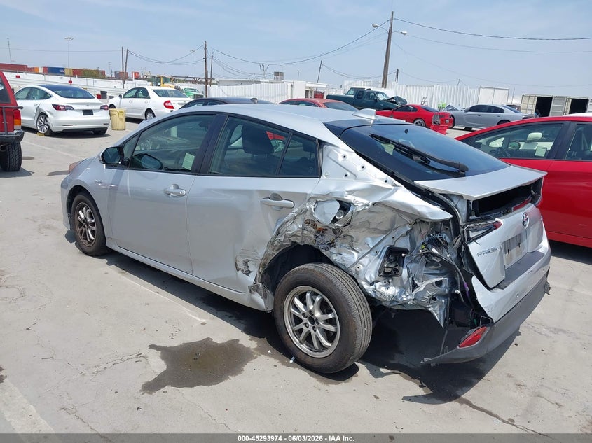 2020 Toyota Prius VIN JTDKARFU3L3120060 IAAI salvage auction — LEFT REAR, Salvage Title, sold $3,550 on 2026-07-15 (photo 3)